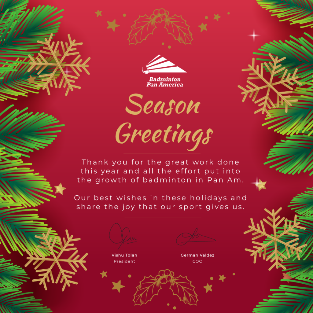 BPAC Season Greetings – Badminton Pan America